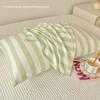 Polyester Microfiber Striped Pillowcase Machine Washable Pillow Cover Bedroom Decor Suitable For Adult With Children
