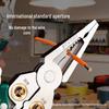 Stainless Steel Multi-functional Wire Stripper with Voltage Tester and Cable Cutting Pliers for Electricians
