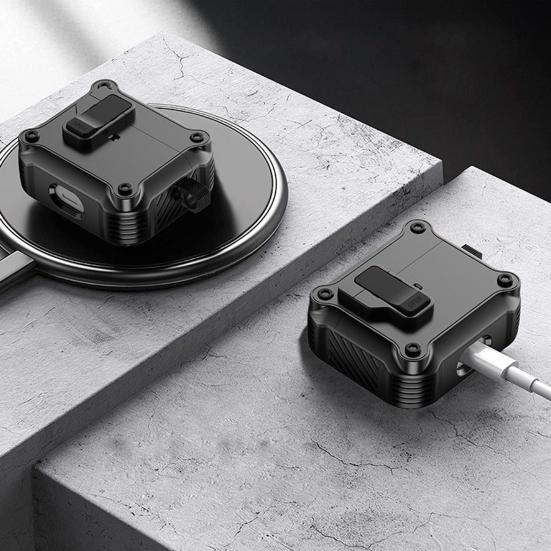 Earphone Protective Case Full Protection with Secure Locks Hanging Buckle Headphone Covers