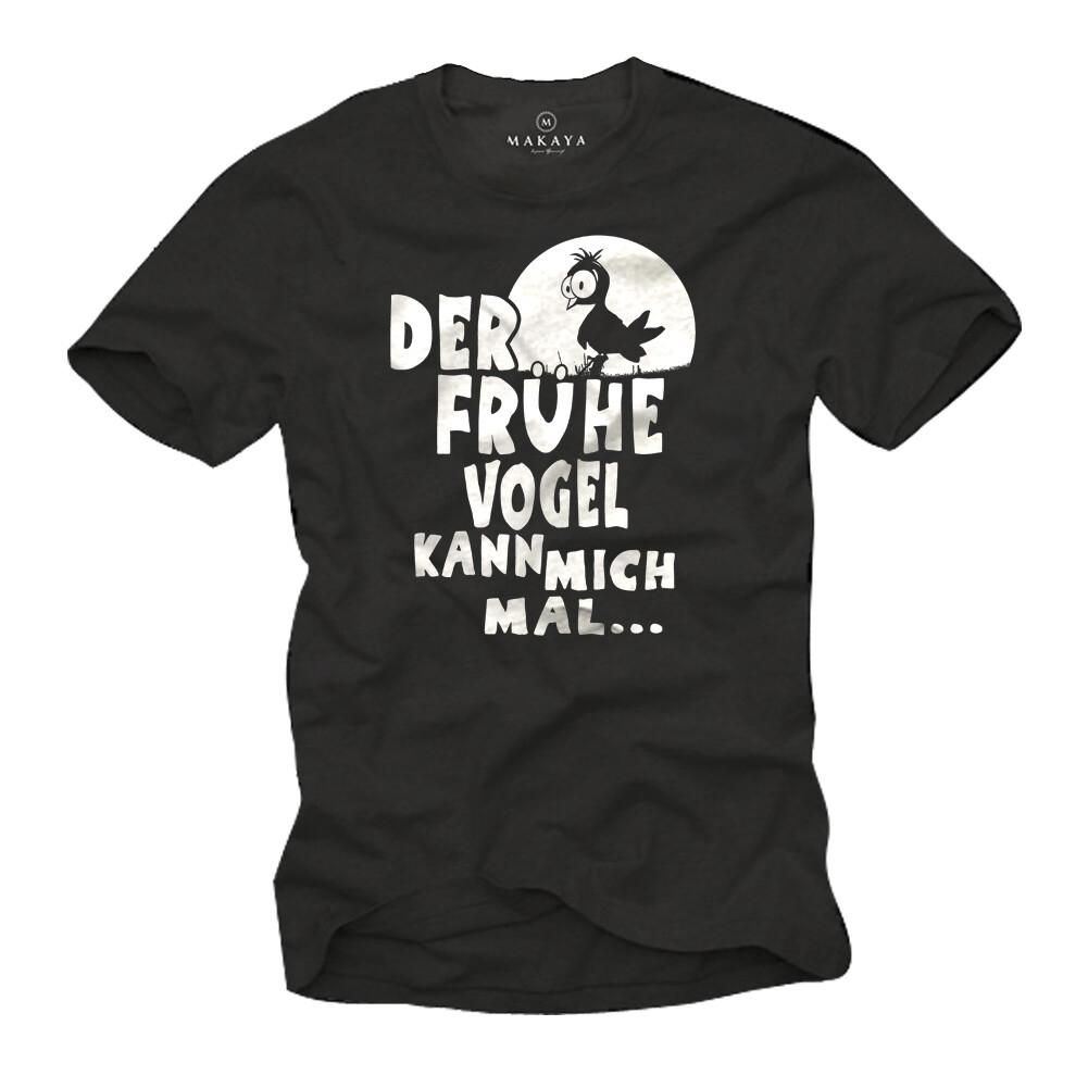 Funny cult nerd sayings men s T-shirt with THE EARLY BIRD CAN TAKE ME TIME- XXXL