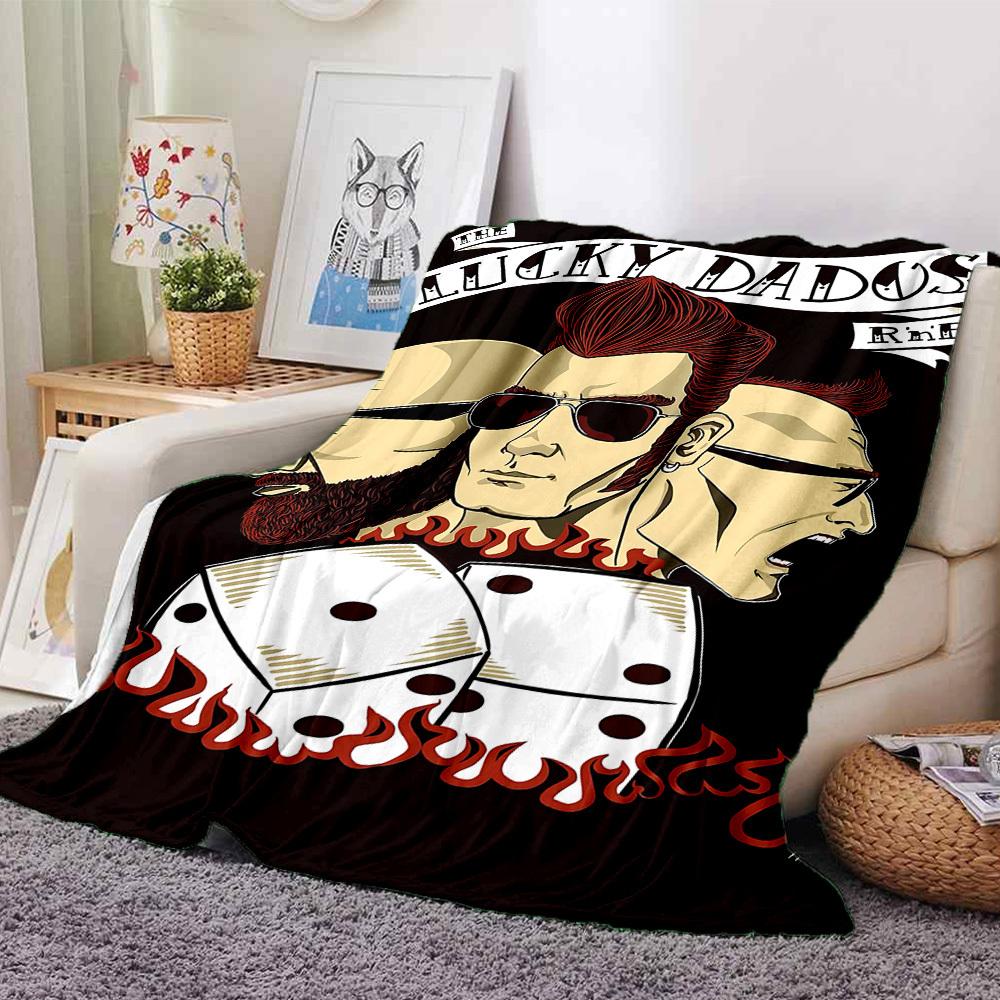 

1pc dragon guitarThemed Blanket - Soft Flannel All-Season Cozy Throw with Bold Graphic Print, Travel, or Holiday Gift for Family & Friends128 80cmx120cm(31inx47in)