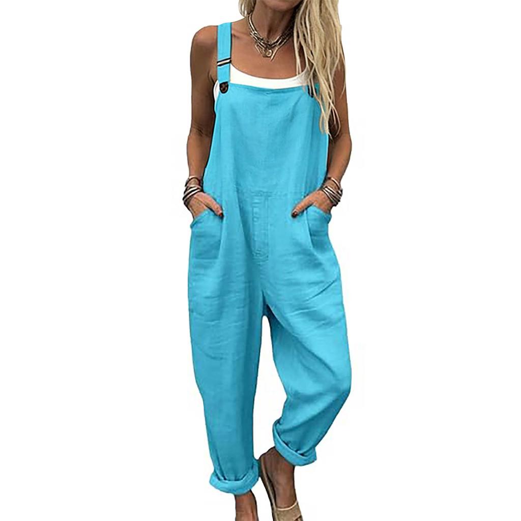 Women's Fashion ,Color Jumpsuit Strapless Sleeveless Jumpsuit