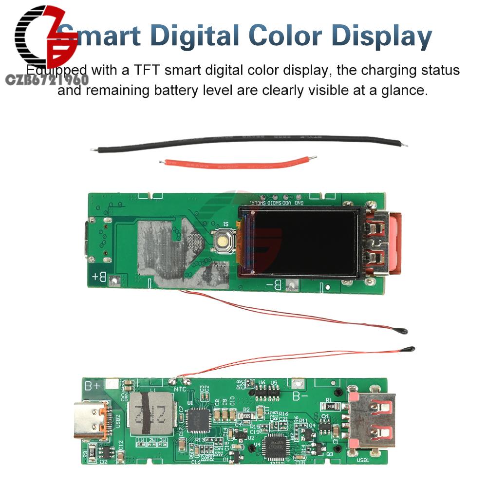 21700 Battery Case DIY Power Bank Kit 22.5W Fast Charging Motherboard Mini Portable Super Power Module Type-C USB Dual Interface