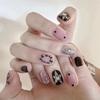 Black and Pink Fake Nails Good Workmanship Natural Appearance for Daily Nails Decoration
