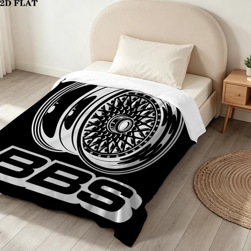1PC Bbs Patterned Flannel Blanket Suitable For All Seasons For Home Decor Warmth And Comfort Gifts Holiday Present