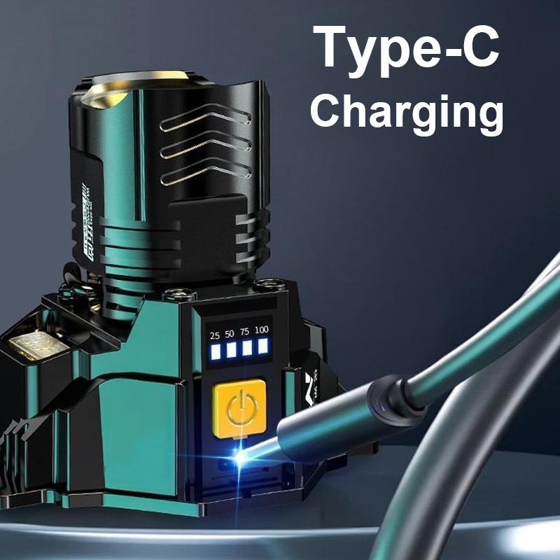 Rechargeable LED Sensor Headlamp Super Bright Zoomable Torch Outdoor Camping Fishing COB Floodlight Portable Working Headlamp