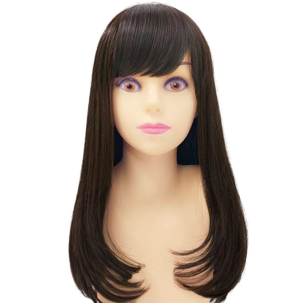 PRISILA Hat Full Medical Fashion Small Medical Heat Resistant BO-03 Wig, Wig, Wig, Wig, Long, Face, Women's, Wig, (Chocolate Black)