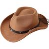 JYL TS DIY Suede Cowboy Hat Outdoor Casual Cap Suede Fabric