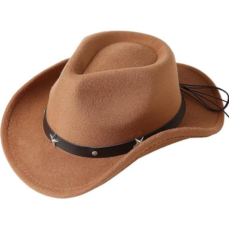 JYL TS DIY Suede Cowboy Hat Outdoor Casual Cap Suede Fabric