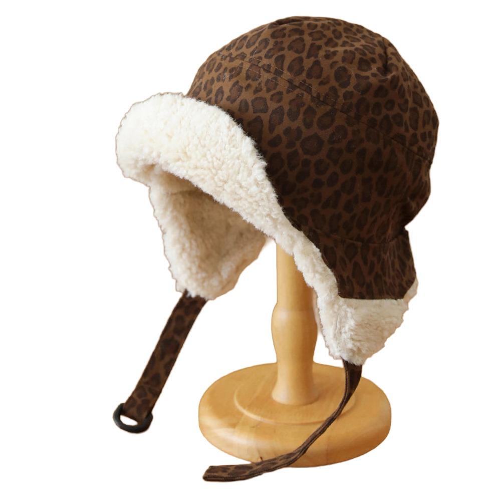 

Потовщені рибальські капелюхи зберігають тепло, універсальний капелюх, повсякденні панами, зима леопард друку кольору