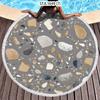 Summer Swimming Pool Marble Pattern Series Round Beach Towel Digital Printing Heat Transfer Beach Gym Seaside Bath Towel