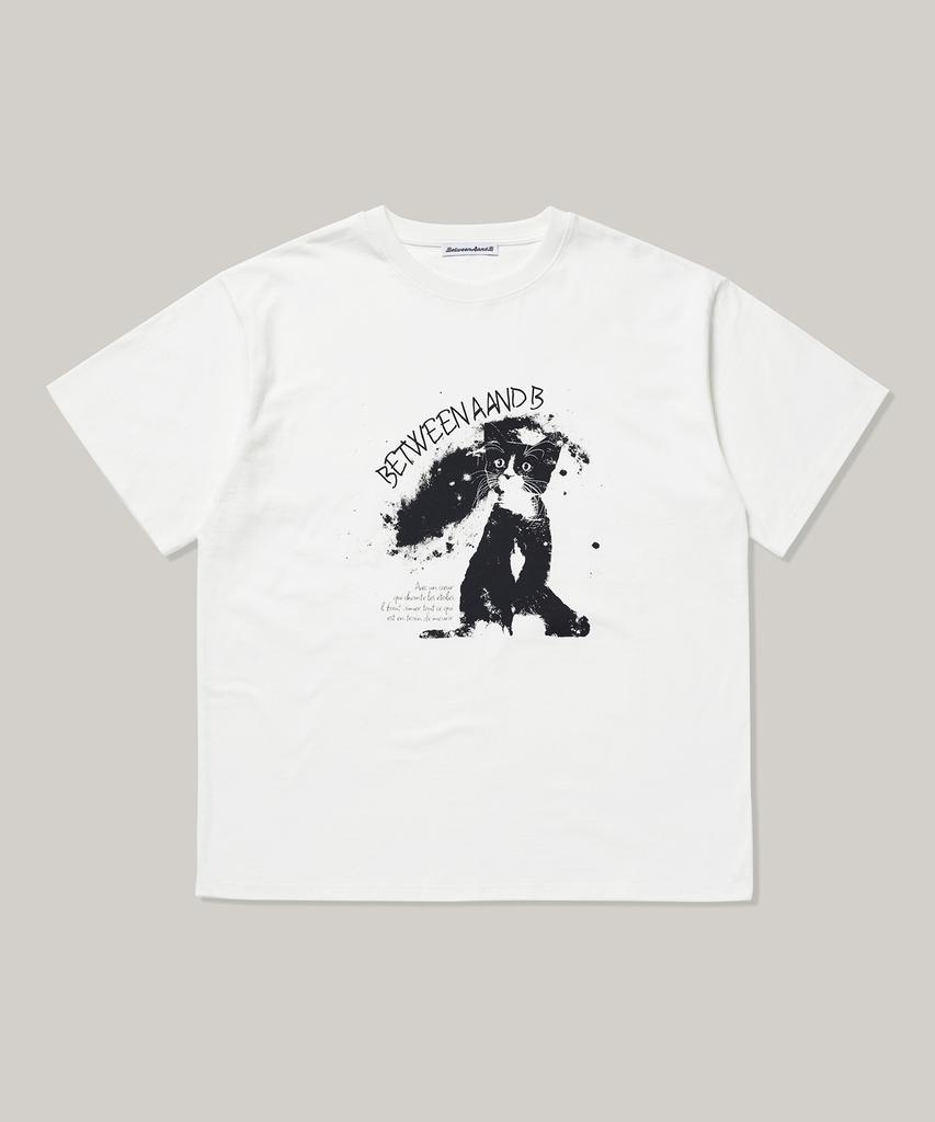 BETWEEN A AND B Starry Night Oversized T-Shirt [White]