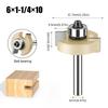 1/4 Shank 6 Shank Professional Grade Double Edge Ball T-Knife Bearing Slotting Knife Inch Woodworking Milling Knife T-Slotted Knife