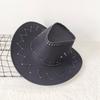 Western Cowboy Straw Hat for Men & Women - Sun Protection Wide Brim Beach & Outdoor Travel Hat