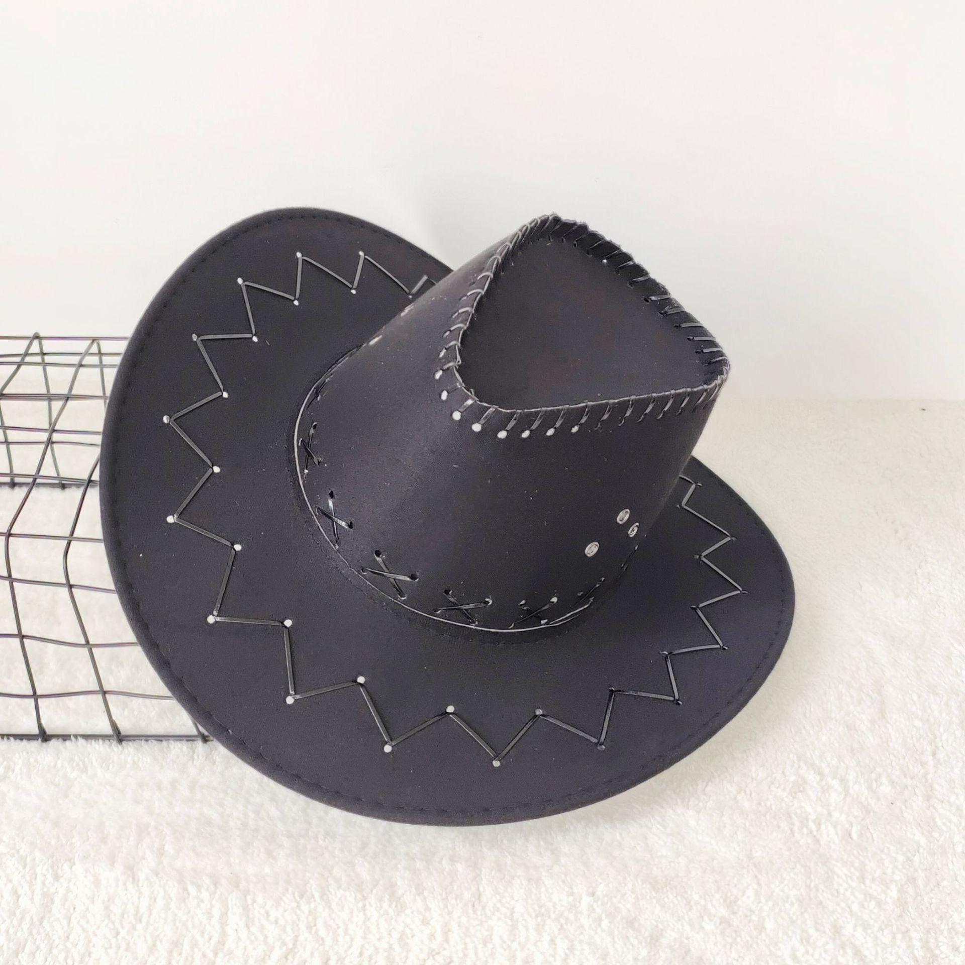 

Western Cowboy Straw Hat for Men & Women - Sun Protection Wide Brim Beach & Outdoor Travel Hat M