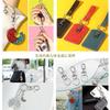 ZBYMOTW Keychain Double Ring Swivel Flat Handmade Accessory Craft Silver Parts, Hardware, 6-Piece Set, Keychain, Hook, One-Touch Detachable, Keyring,