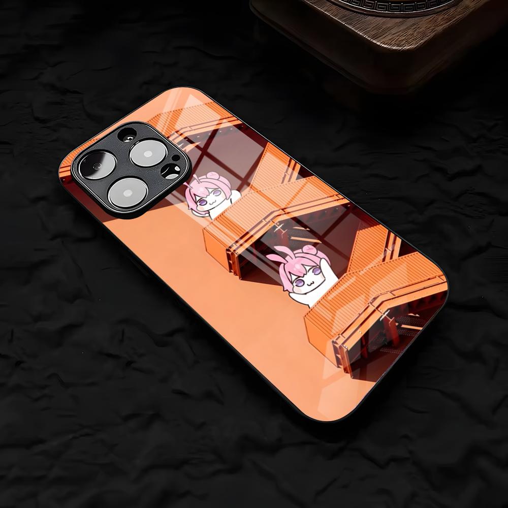 N-NIKKES Doro Phone Case For IPhone 17 Air 16 E Pro Max 15 14 13 Mini 12 Pro 11 Max Plus Black Glass Cover