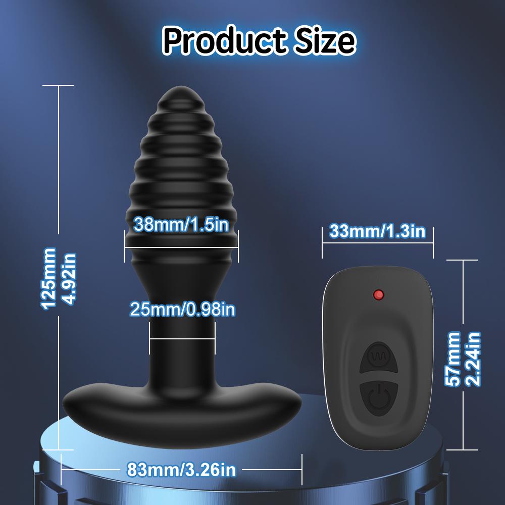 360 Degree Rotating Beads Male  Prostate Massager Anal Vibrators Remote Control Vibrating Butt Plug Adults Sex Toys For Men Gay