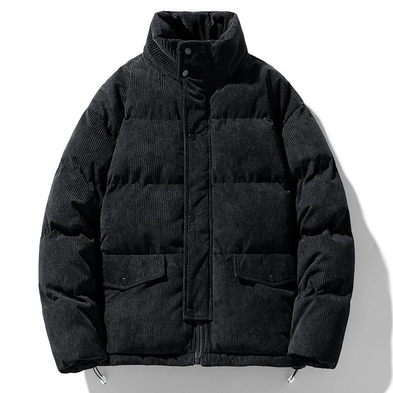Winter Trend Brand American Vintage Down Jacket Couple Corduroy Cotton-padded Jacket