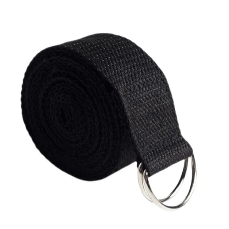 18mx38cm Yoga Strap Durable Cotton Exercise Straps Adjustable Size D-Ring Buckle Gives Flexibility for Yoga Stretching Pilates