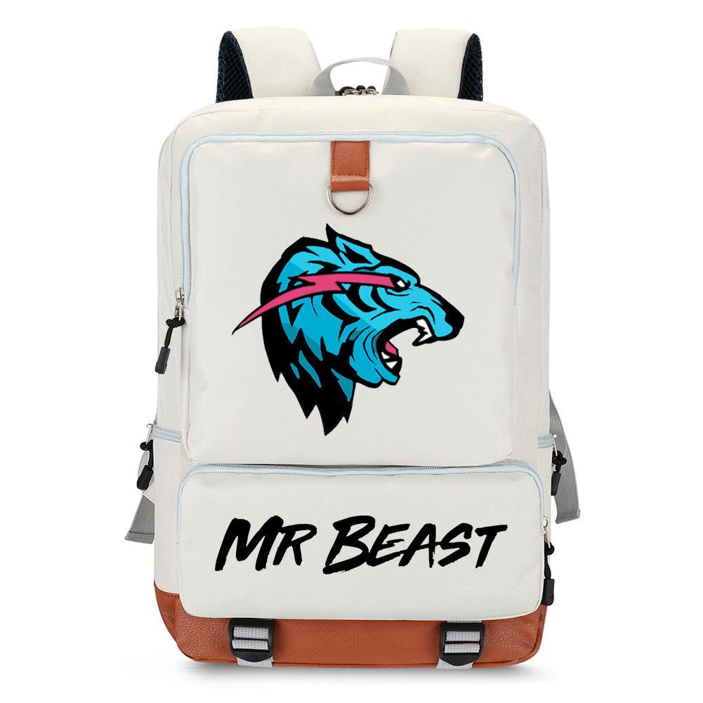 Mr. Beast Oxford Cloth Backpack Computer Bag Junior High School Students Personality Large Capacity Schoolbag