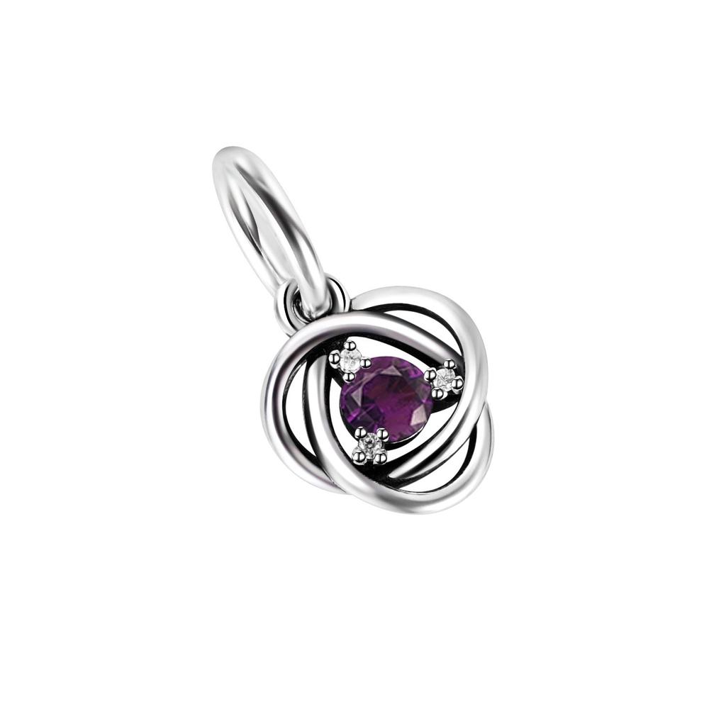 copper Twelve Month Birthstone Heart Eternity Charm Bead Charms Bead Charms Pendant Compatible With Authentic Bracelets for Women Do It Yourself Fine