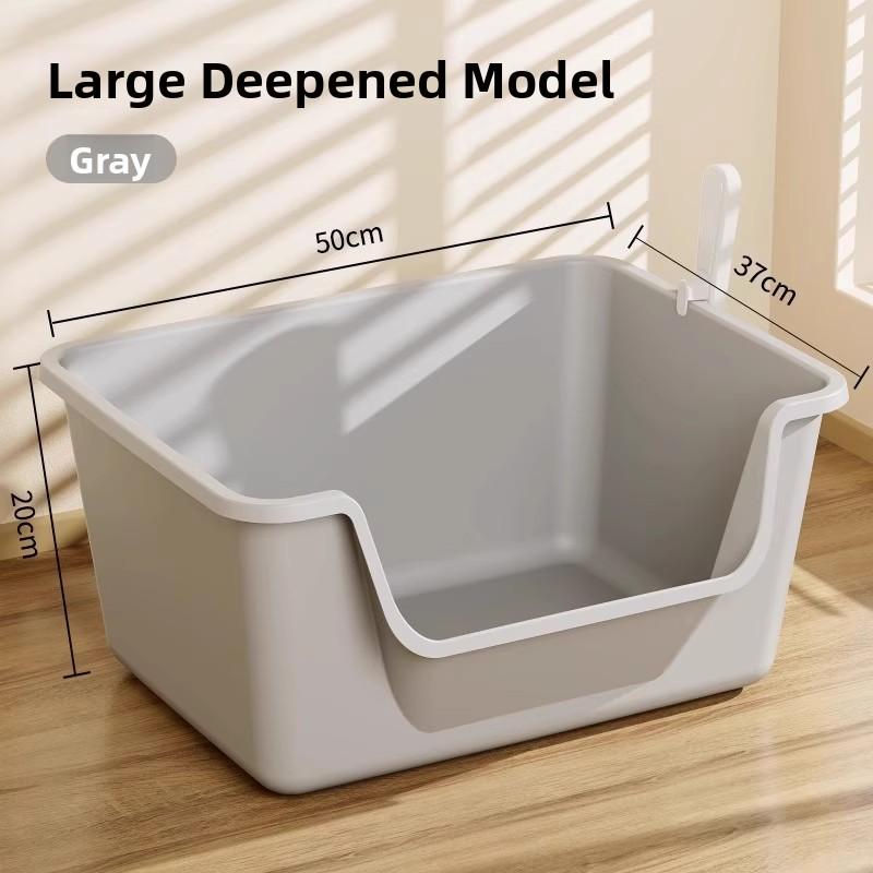 Extra Large Open-Top Litter Box Anti-Spla Giant Size Toilet for S Pet Supplies Sand Pan Special Large Size