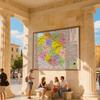 French Series Map -Poland Administrative Map,Wall Decor,Gift,Travel/Educational Tool,for Living Room,Bathroom,Home Office