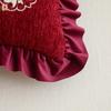 Ruffle Bed Cushion, Flower Ruffle Light Luxury Pillow, Cute