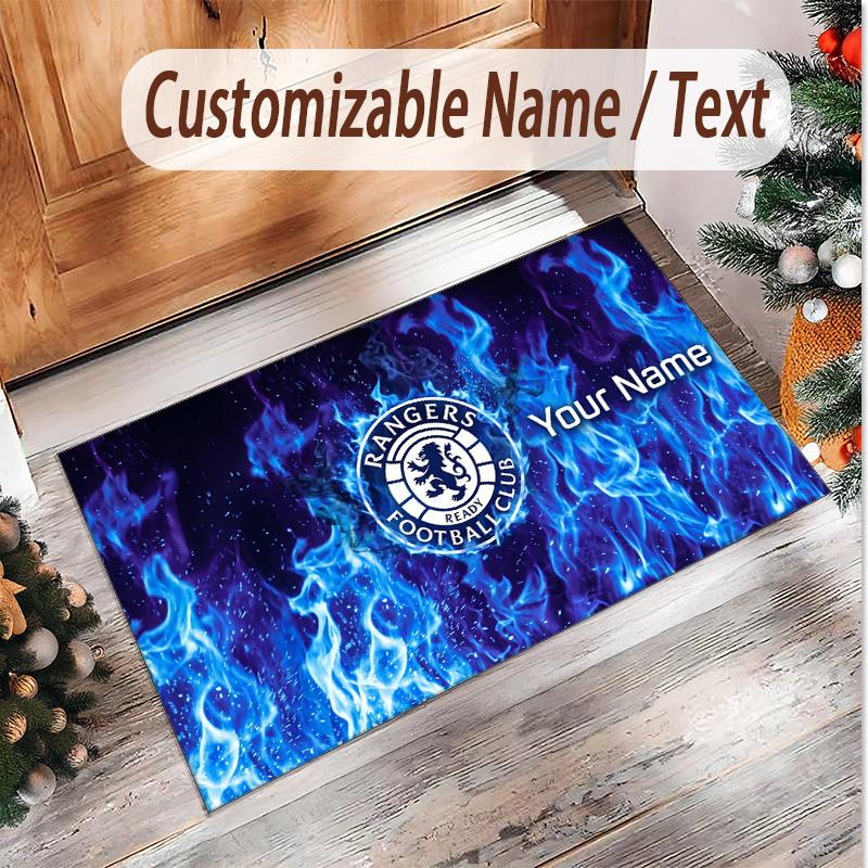Personalized Crystal Velvet Carpet Rangers FC Pattern Non Slip Floor Rug