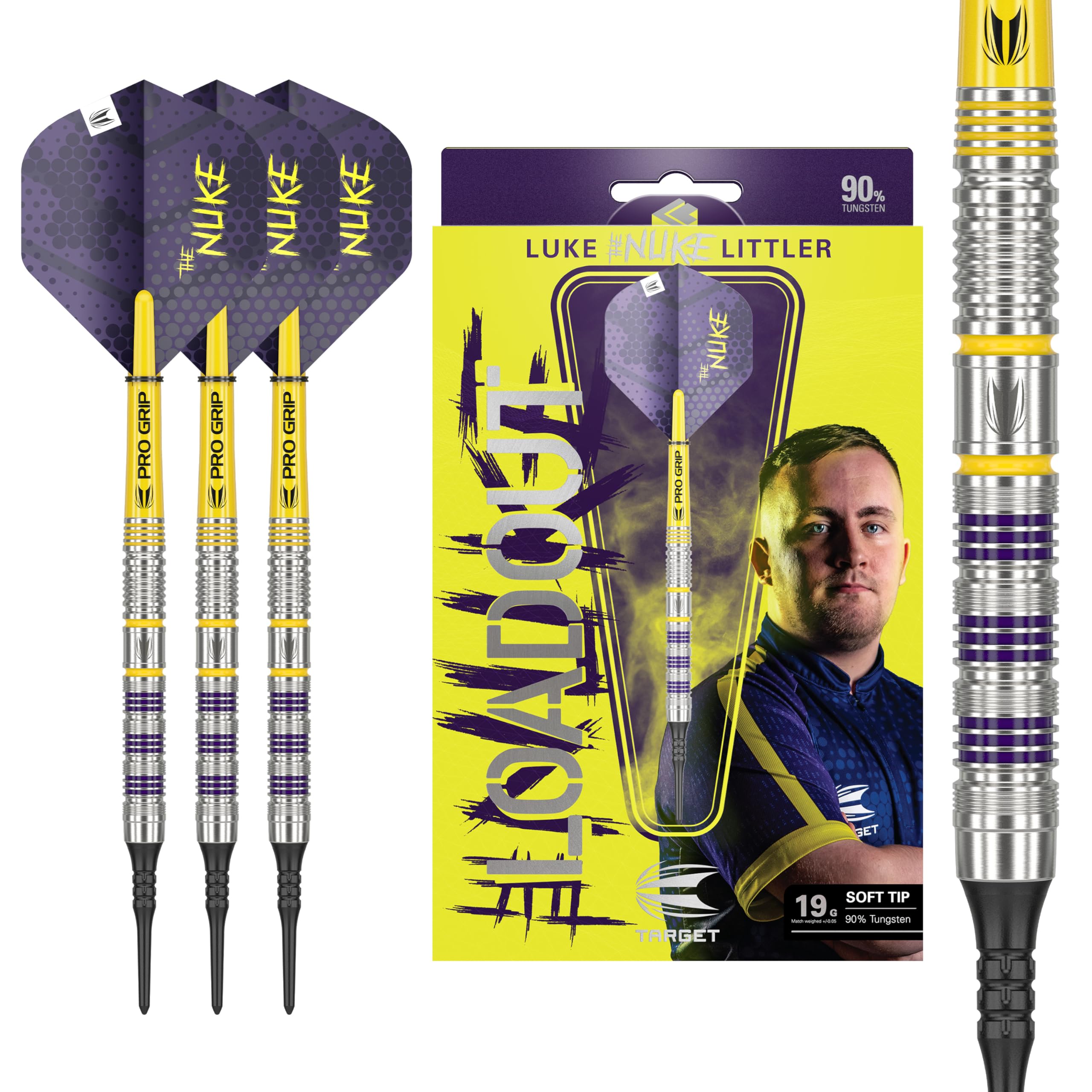 

TARGET LUKE LITTLER LOADOUT 19G SOFT TIP 90% серебряный