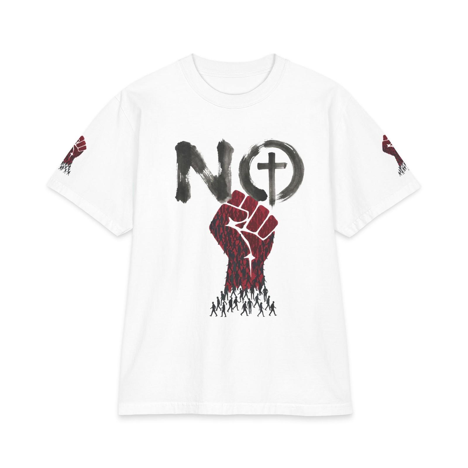 unique Unisex tee shirt designer hand protest fist no sign rebellion men women XXXL