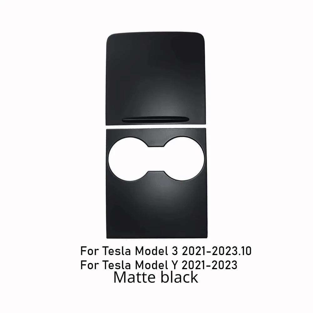 For Tesla Model 3 Y Center Console Patch with Push Handle Center Console Panel ABS Cover Fit with Original Car Protective Decor