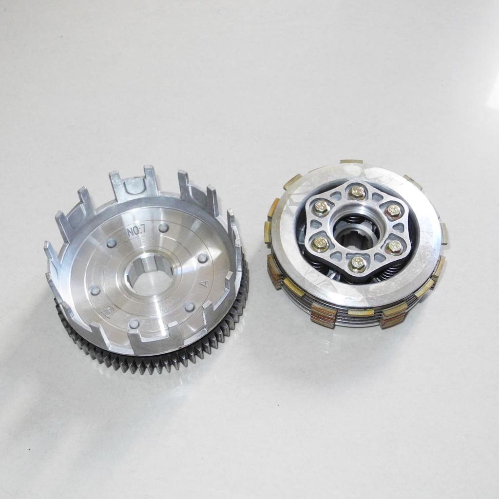 Clutch 70 Teeth Clutch 127mm Diameter,6 Plate and 6 Column for Zongshen,Bashan,Loncin Lifan CB CG200cc 250cc Water Cooled Engine