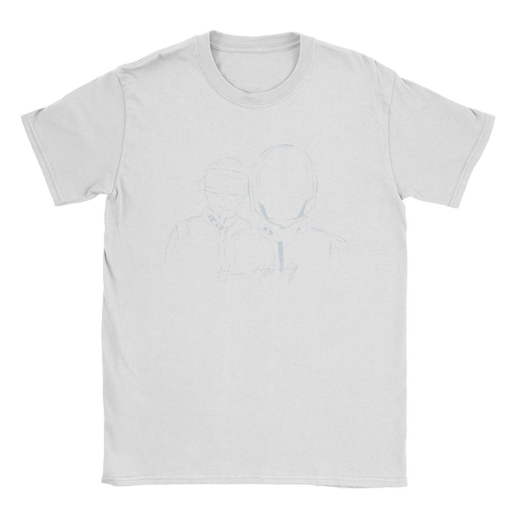 Umano Dopo Tutto Daft Punk Maglietta da Uomo T-shirt Tempo Libero Manica Corta Girocollo Maglietta 100% Cotone Regalo di Compleanno Vestiti