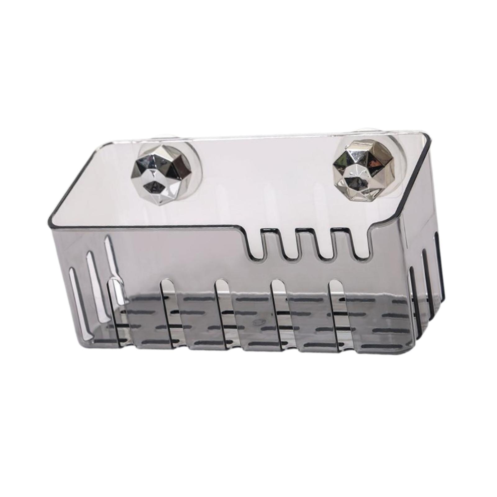Suction Cup Kitchen Sink Rack Sink Caddy No Punching Multifunctional Easy Install Portable Storage Basket for Apartment Hotel
