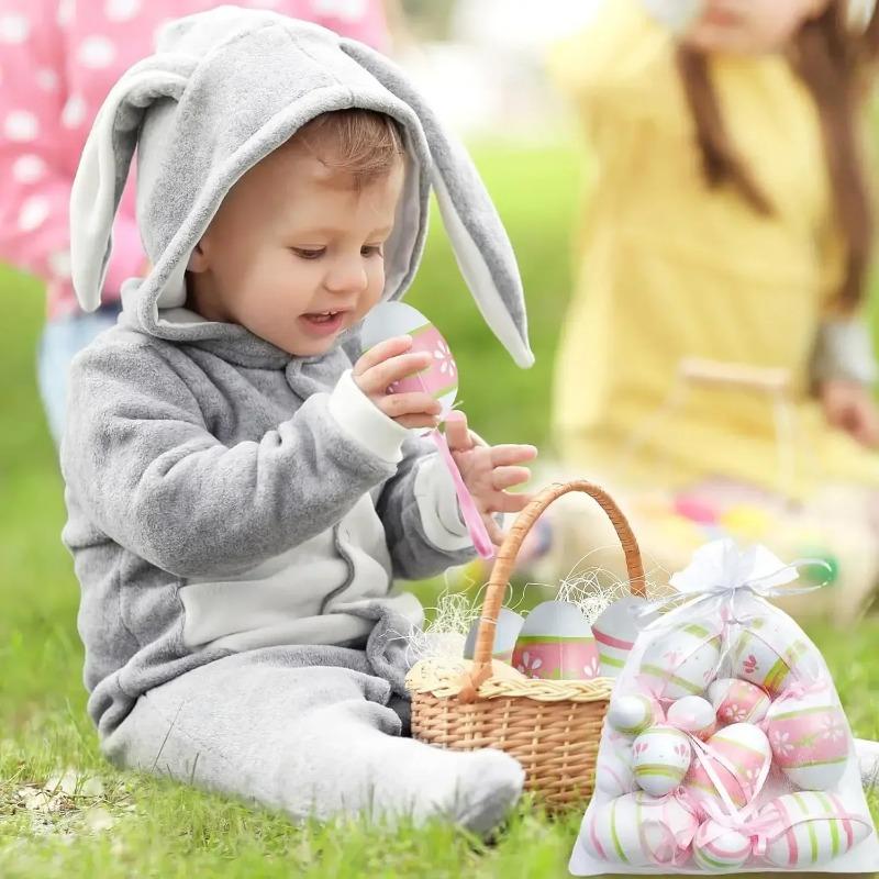 3*4cm Mini Easter Eggs for Tree Basket Home Decoration Perfect Easter Gifts Holiday Party Ornaments Craft Supplies