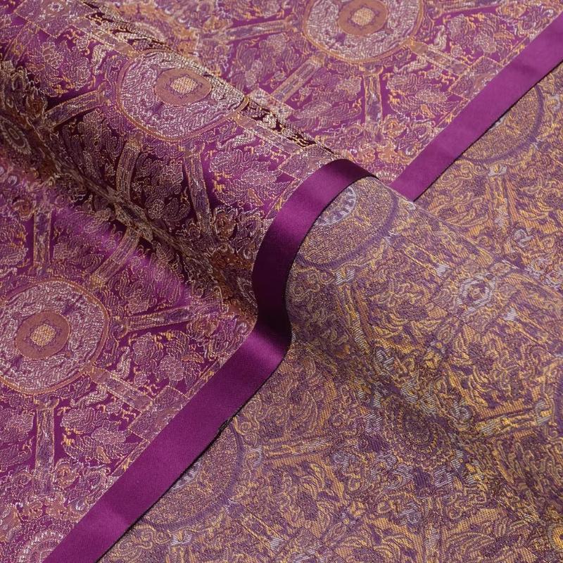 

100/300/500cm Vintage Chinese Style Jacquard Brocade Fabric for DIY Sewing Qipao Tang Suit Kids Hanfu Vest Stage Costume 100x75cm