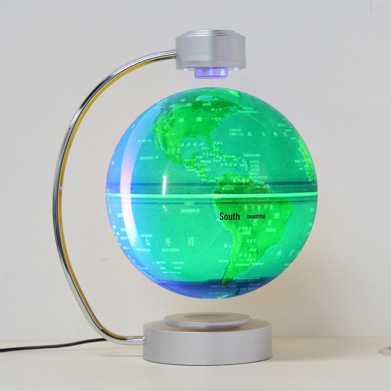8-Inch Luminous Magnetic Levitation Globe - Creative Home Decor with Self-Rotation