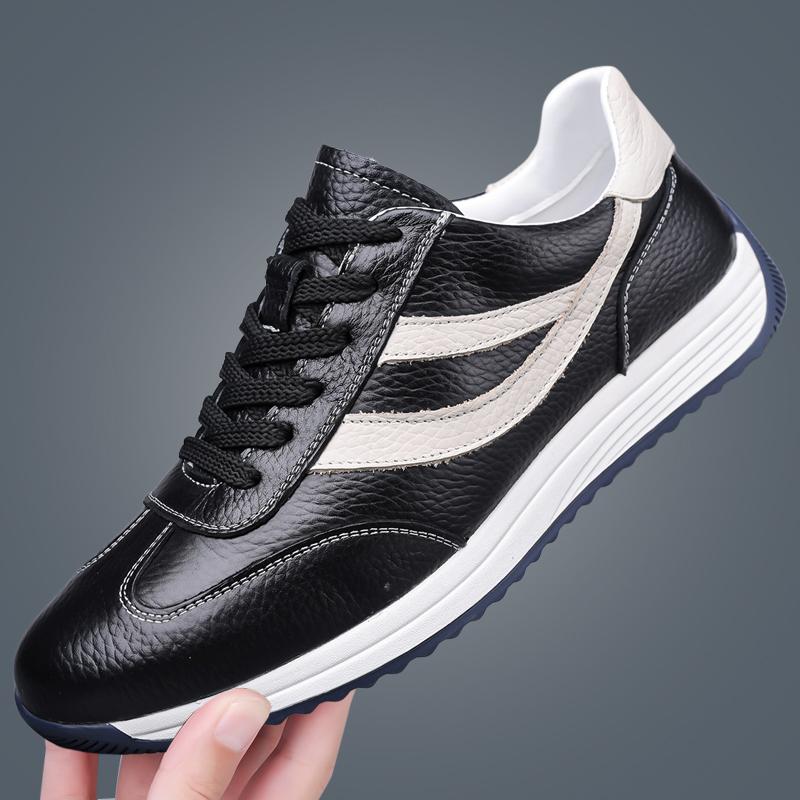 Fashion All-match Men's Sneakers Sports Casual Shoes Leather Outdoor Men Walking Shoe Luxury Brand Hiking Shoes Male Comfortable Flats