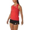 Asics Ctibreeze Jacquard Singlet Solid Color Casual Round Neck Sleeveless Vest Women tops Red 2092A379-602