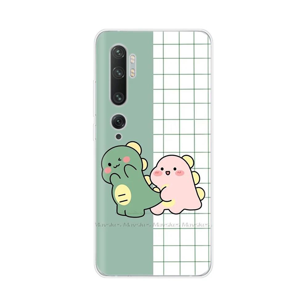 For Xiaomi Mi Note 10 Case Cute Painted Soft Silicone Back Cover For Xiaomi Mi Note10 Pro Lite 10lite Clear Phone Cases Fundas