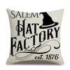 45x45cm Halloween Pillowcase Single Linen Pillowcase Waist Pillowcase for Living Room Sofa Car Home Decor