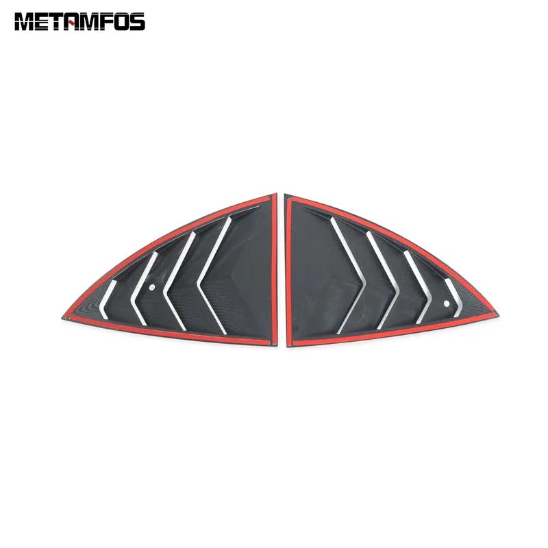 Rear Window Louver Shutter Spoiler For Tesla Model Y - 2024 2025 Carbon Fiber Side Vent Cover Trim Exterior Accessories