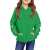 Kinder Langarm Lockerer Pullover Buchstabenaufdruck Kordelzug Kapuzen-Sweatshirt