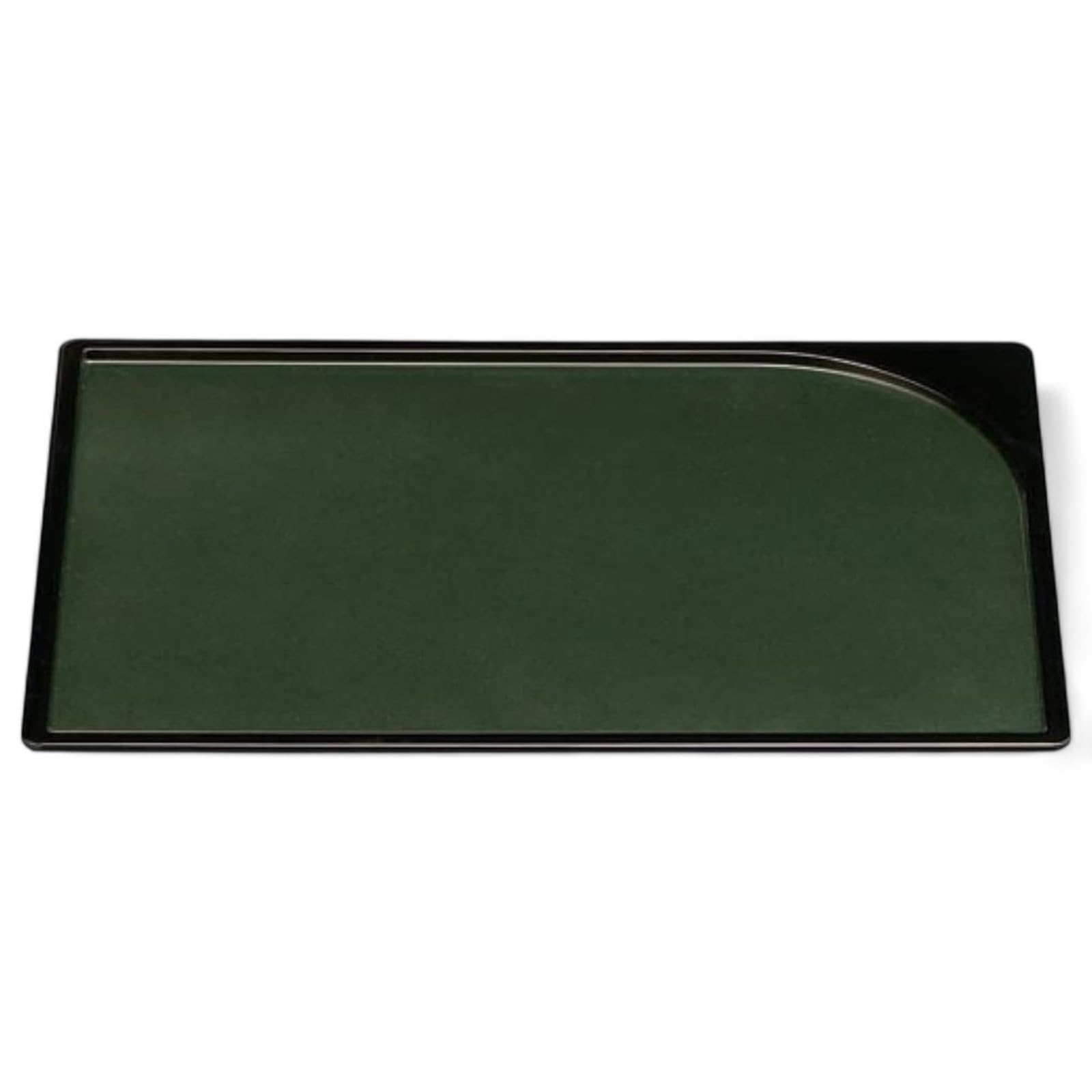 

Tray with Green Pearl Bishamonten Lacquerware Made in Japan J-kitchens 1-shaku Sleeve-Shaped (Obon) Lacquer, Non-Slip, 33cm, (ABS Resin),