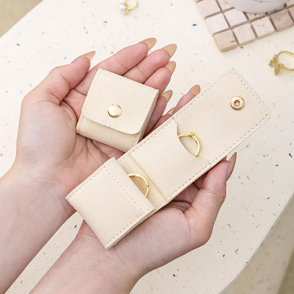 Cute Mini Travel Jewelry Organizer Bag Portable Foldable Necklace Ring Earrings Packing Bag Small Storage Bag For Accessories