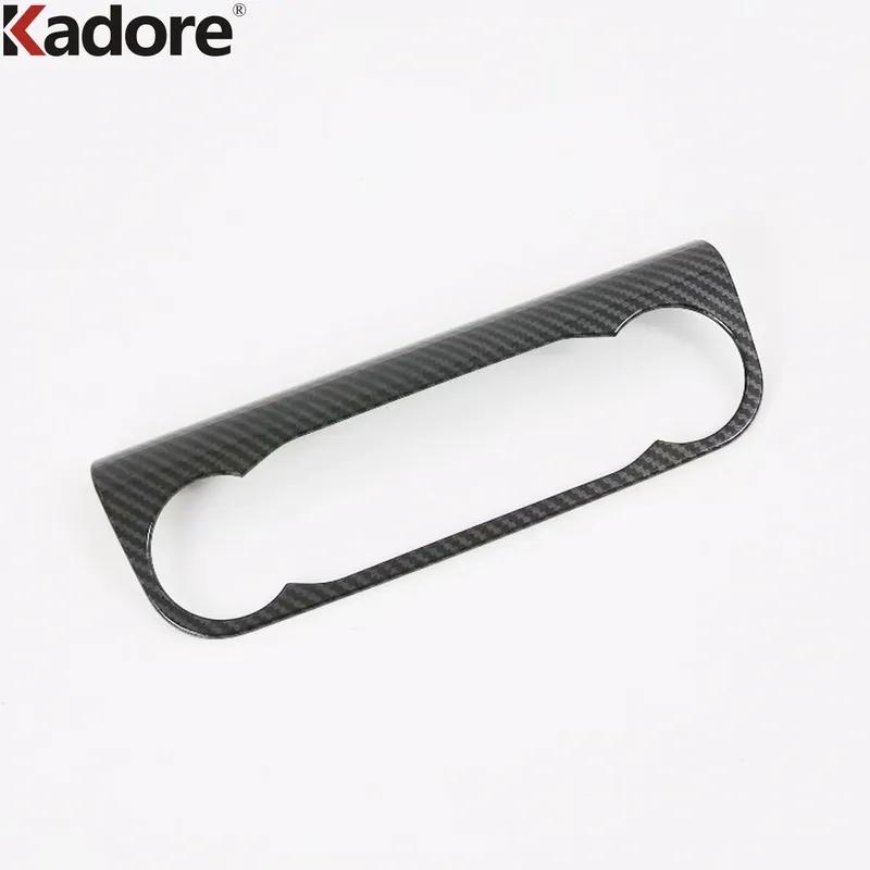For Ford Kuga Escape - 2024 Carbon Fiber Car Center Air Condition AC Switch Button Panel Cover Trim Interior Accessories