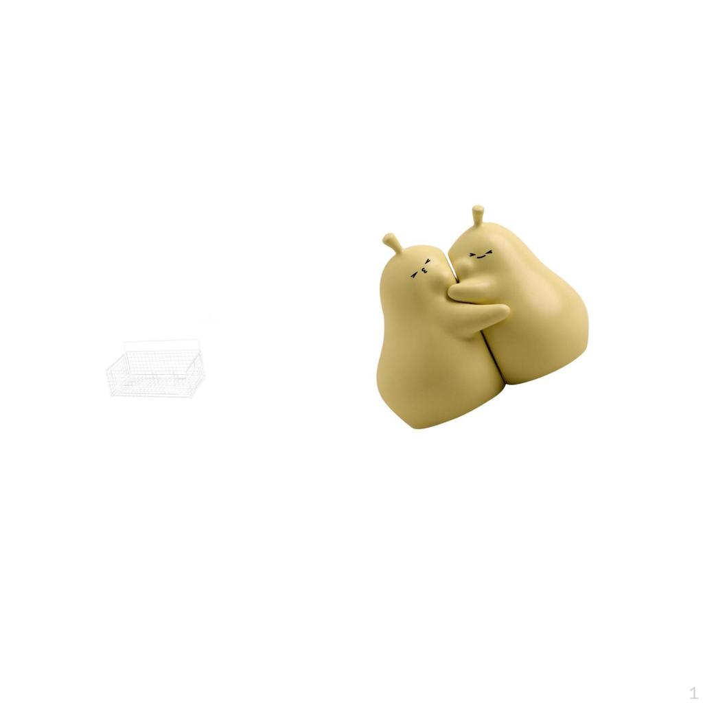 Hugging Pear Book Stand Ceramic Bookend Fine Workmanship Bookshelf Ornament for Home Library