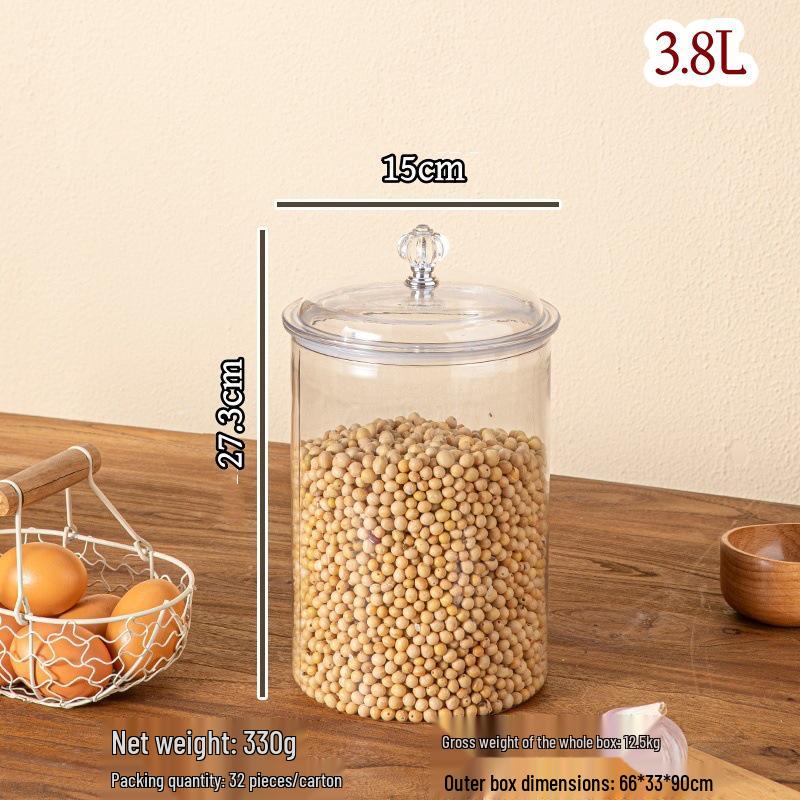 Sealed Plastic Storage Jar for Dried Tangerine Peel, Grains, Cereals, Dried Fruits, Kitchen Snacks, and Refrigerator Storage.